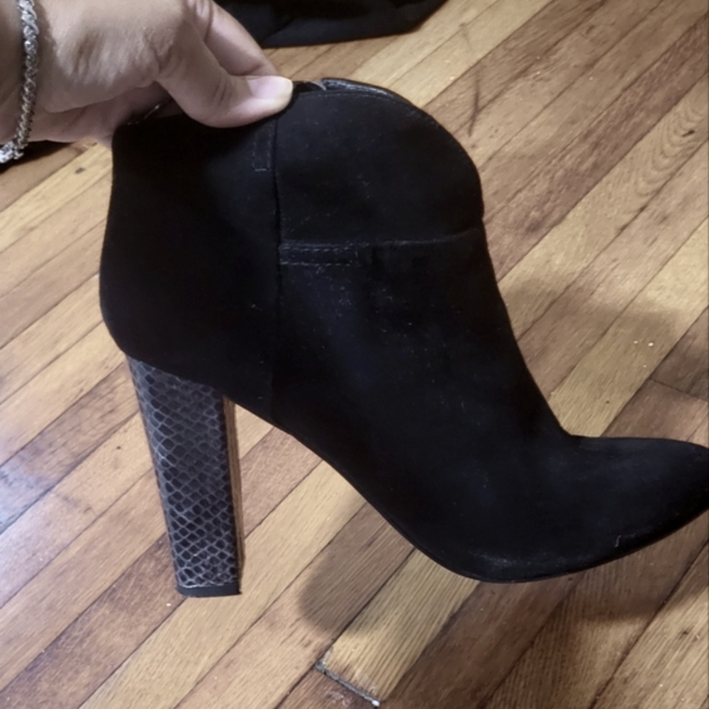 Elegant Black High Heel Ankle Boots